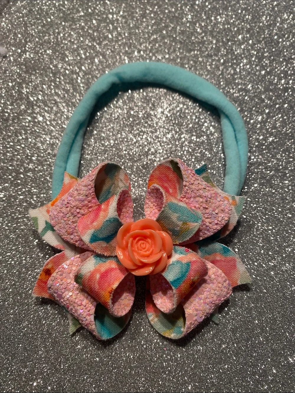 Kids Pink Bow & Floral Headband Set - Pack of Hair Accessories